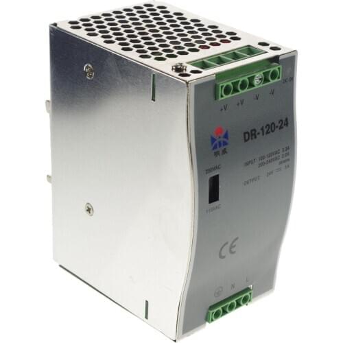 120W LED Din Rail Mounted 24VDC 5A Output Industrical Switching Power Supply Supplier