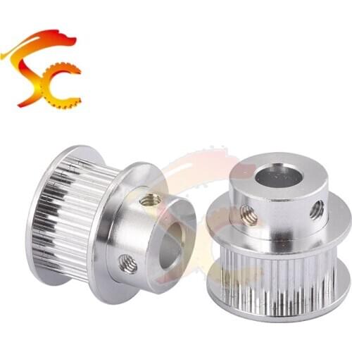 20PCS/Lot GT2 32 teeth timing Pulley Bore 6mm/6.35mm/10mm for width 9mm or 10mm Timing belt (2GT 32teeth) for 3D printer