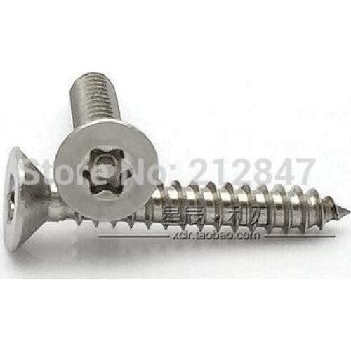20PCS M4 Six lobe plum Countersunk head screws Flat Head TORX machine screws 304 stainless steel bolts
