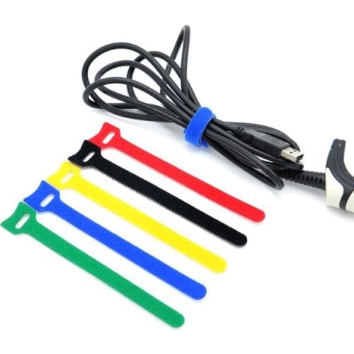 50pcs Wholesale 12*200mm Nylon Reusable Cable Ties with Eyelet Holes back to back cable tie nylon hook loop fastener management