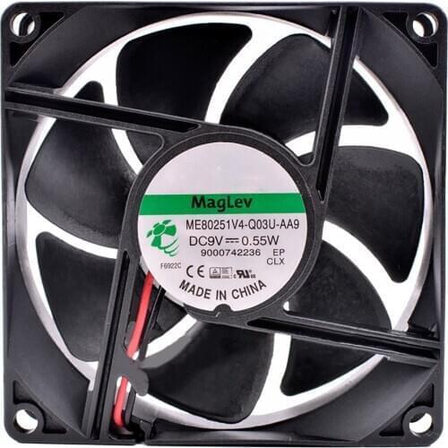8CM 9V 0.55W ME80251V4-Q03U-AA9 Cooling Fan Magnetic Suspension Heat Dissipation Cooling Fan