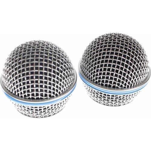 Free Shipping 10pcs/lot Professional Replacement Ball Head Mesh Microphone Grille Fits For BETA58 SM58