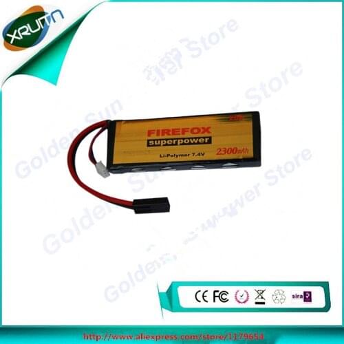 Free Shipping XRUITN 1pcs 100% Orginal FireFox 7.4V 2300mAh 2.3AH 20C Li Po AEG Airsoft Battery F2R23 Free Shipping