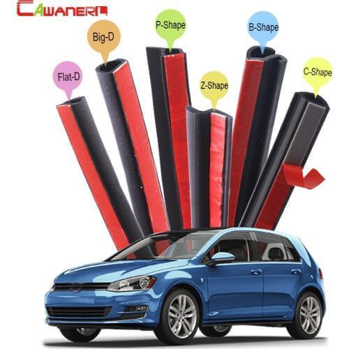 Cawanerl Car 4-Door Trunk Hood Rubber Sealing Seal Strip Kit Weatherstrip For Volkswagen EOS FOX Golf Bora Sagitar