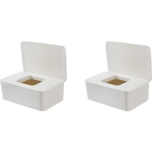 Wet Wipes Dispenser Holder with Lid Tissue Paper Storage Box Home Office Face Mask Storage Box Desktop Tissue Mask
