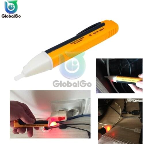 Electric Indicator 90-1000V Non-Contact Socket Wall AC Power Outlet Voltage Detector Sensor Tester Pen LED Light AC 110V-220V