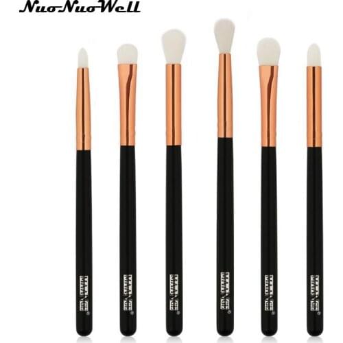 Makeup Brushes 6pcs Eyeshadow Brush Blending Eyebrow Make Up Brushes Pony Hair Synthetic Bristles Beauty Cosmetics Kits