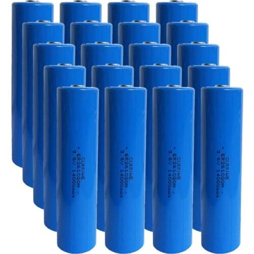 20Pc ER261020 ER 261020 14000mAh 3.6V Lithium Battery Li-SOCl2 High Drain Battery For CNC machine tools taxi meter industrial PC
