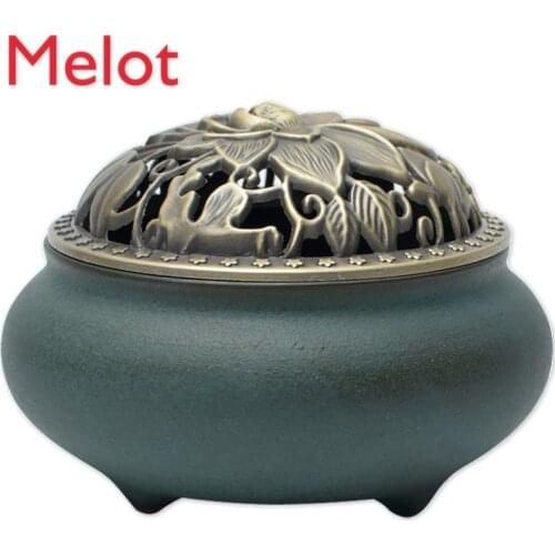Small Incense Burner Ceramic Home Indoor Air Purification Antique Incense Burner Tea Ceremony Sandalwood Incense xun xiang lu