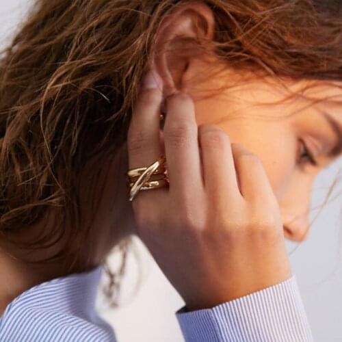 New Arrive Multilayer Rings for Women Personality Hollow Cross Ring Jewelry