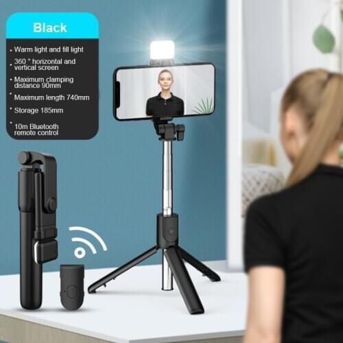 Mobile Phone Selfie stick Beauty fill light tripod for iphone 8 11 12 pro bluetooth selfie stick for xiaomi huawei phone Stand