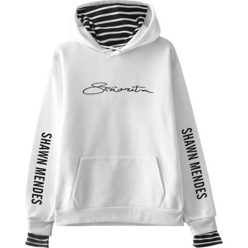 Trendy Popular Hot Sale Shawn mendes Fake Two Pieces hoodie Women Autumn Winter Fashion Casual Pink Sweatshirt Shawn Mendes Pull