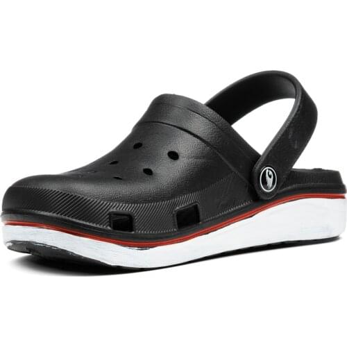 Male Sandals Sabo Slippers Nurse Doctor Cook Medical Hospital Dark Blue Hole Slippers Summer Comfortable Light Ortoped Eva