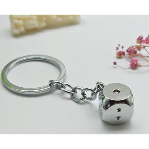 New fashion Metal Dice Key Ring men women cute Dice Poker Car Key chain best party gift jewelry