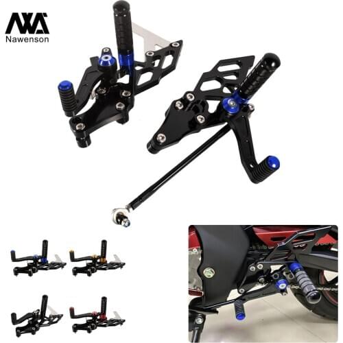 New Motorcycle Adjustable Rearset Aluminum Brake Gear Shift Pedals Footrest Relocation Kit for YZF R15 V3 2017-2020