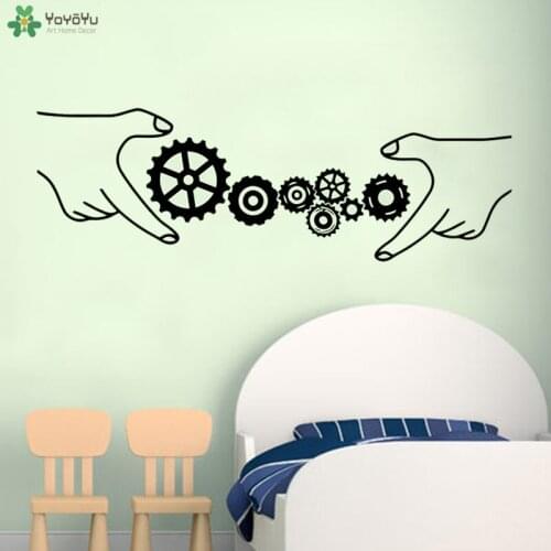 Office Quote Wall Sticker Motivation Decals Idea Teamwork Business Worker Inspire Decoration Hands And Motivation Pattern QQ408