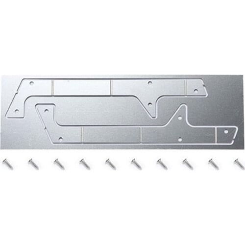 A Pair of Metal side door anti-skid plate Silver With 3M Glue Anti-scrach For 1/24 Axial SCX24 Wrangler JEEP