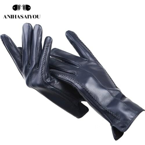 Fashion new womens gloves,sheepskin womens winter gloves,multiple colors womens leather gloves High grade gloves-2226C