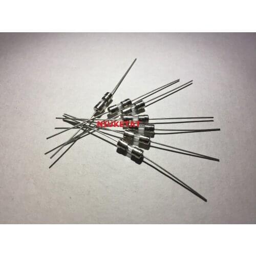 NIUKETAT 50pcs 3.6*10mm T4A 250V slow Axial fuse Glass Tube with lead wire 3.6*10 T4A 250V slow fuse New and original