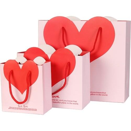 1Pc Handmade Gift Bag Present Paper Bag with Craft Handmade Wedding Pack Box Favors Birthday Party Bags /Candy Cake Packaging