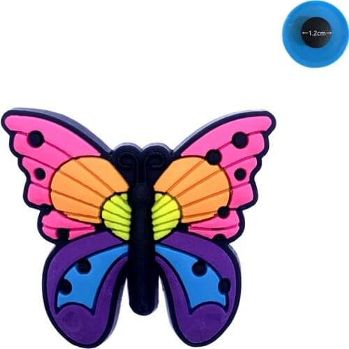 New Arrival 1PCS Hot Animal Silicone Shoes Charms Butterfly Icon Buckles For Girls Party Gifts Graden Shoe Accessories