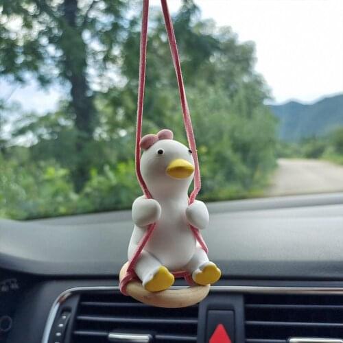 Cute Car Swing Duck Pendant Widely Used Hanging Decorative Ornament Car Home Office Decoration Car Styling