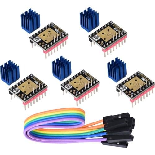 3D Printer Part Stepstick Mute TMC2208 V3.0 Stepper Motor Driver with Heatsink for SKR V1.3 MKS GEN L Ramps 1.4 Control Board