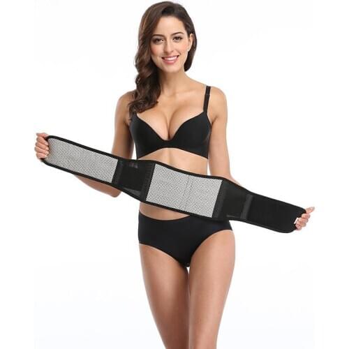 2020 Women Adjustable Self-heating Magnetic Therapy Waist Breathable Waist Back Support Protector Belt elastic side panels