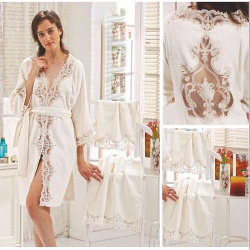 Women Bamboo Kimono Bathrobe Pajamas Sets 2021 New 3 Piece Warm Quality Stylish Design Thicken Sleepwear Female Solid Sexy Towel