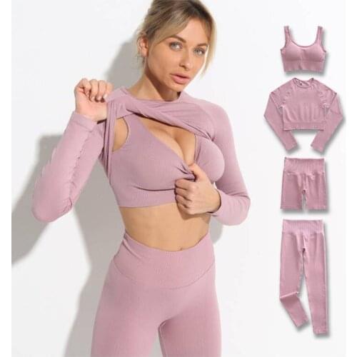 Multi color Set Workout Clothes for Women Sports Bra and Leggings Set Sports Wear for Women Gym Clothing Athletic Yoga Set
