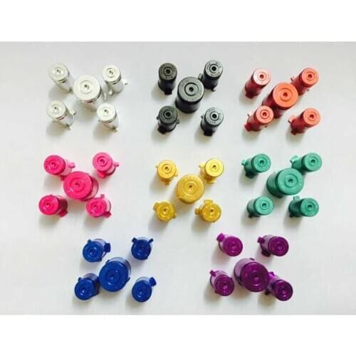 100 set Metal Analog Joystick thumbStick Grips Cap+D-pad Action Key bullet Button Replacement for PS4 X-BOX ONE/360 Controller