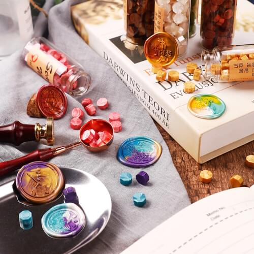 100pcs/Lot Sealing Wax Seal Beads Stamp Beads for Vintage Craft Envelope Wedding Wax Seal Ancient Sealing Wax Stamp Making Tools