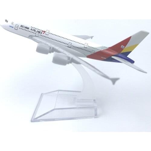 Alloy Aircraft Model Korea Hanya 380 Diecast Aircraft Toys Airplane Airliner Kid Gifts Collectible