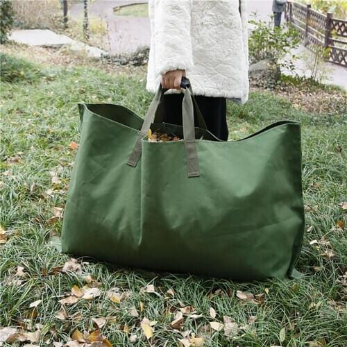 2 in 1 Waterproof Leaves Storage Bag Tear-resistant Lawn Garden Garbage Pouch
