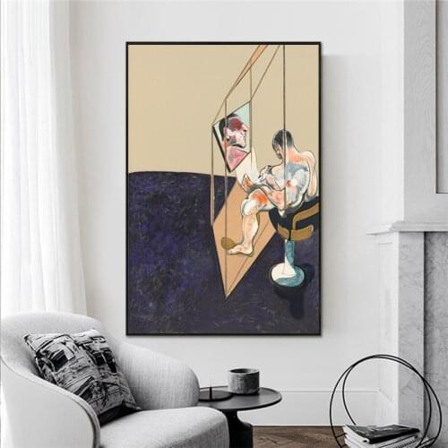 Francis Bacon Famous Artist Abstract Three Studies of the Male Back Canvas Painting Poster and Print for Living Room Wall Decor