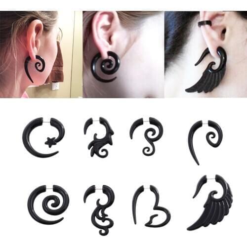 Acrylic haikyuu Earrings stainless steel Men Ear Stud Popular Hip-hop hoop jewelry for women 2020