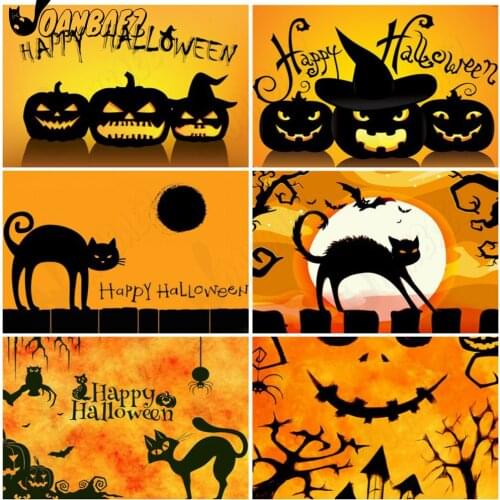 Diamond Painting Happy Halloween Mosaic 5D Diy Pumpkin Embroidery Set Letter Cross Stitch Rhinestone Inlaid Handmade Decoration