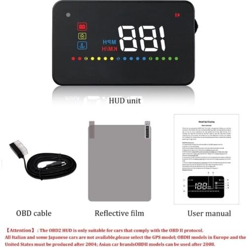 A200 Auto HUD Head-Up Display Car-styling Hud Display OBD Scanner Overspeed Warning Windshield Projector Alarm System