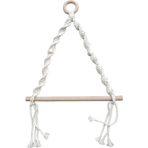 Boho Hand-woven Paper Towel Rack Cotton Thread Towel Rack Home Hotel Creative Toilet Paper Holder Stand Bathroom