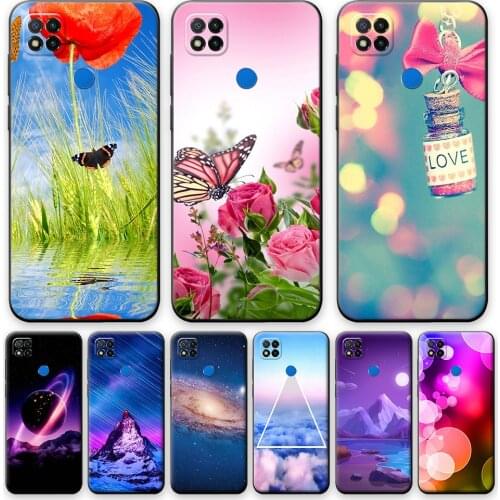 For Redmi 9C NFC Case For Xiaomi Redmi 9C 9 C NFC Soft Silicone Back Cover Case on Redmi 9C NFC 6.53" Cute Butterfly Phone Cover