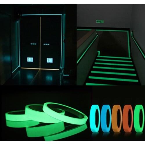 1Mx1CM Glow In The Dark Decor Band Luminous Sticker Tape Home Decorative Wall Sticker Tape DIY Strip Sticker Living Room Bedroom