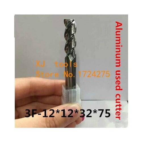 3F-12.0*12*32*75MM alloy aluminum milling cutter, carbide aluminum milling cutter,CNC End milling cutter ,CNC Milling pin tool