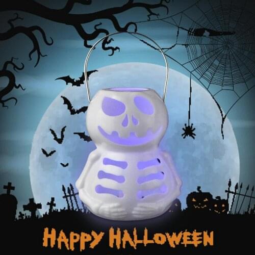 Halloween Ghost Skeletons LED Light Luminous Skeleton Nightlight Portable Skull Night Light For Bar Home Party Halloween Decor