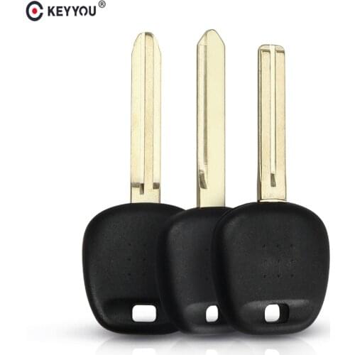 KEYYOU 10pcs/lots Transponder Blank Chip Car Remote Key Case Shell For Toyota Rav4 Camry Highlander Yaris Corolla No Chip Key