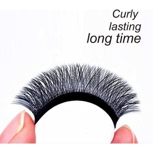 LASHPLUS100% Handmade Russian Volume Eyelashes Extensions Natural Korea Silk Mink Individual EyeLash Soft Eyelash 12Lines /Tray