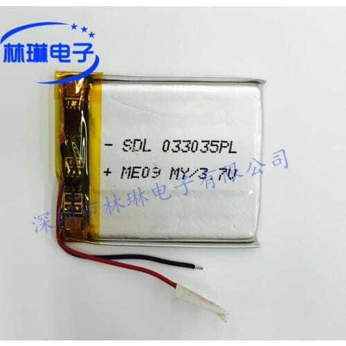 Hot 033035P 303035P 3.7V 250MAH with a protective plate lithium polymer, luminous shoe battery Rechargeable Li-ion Cell