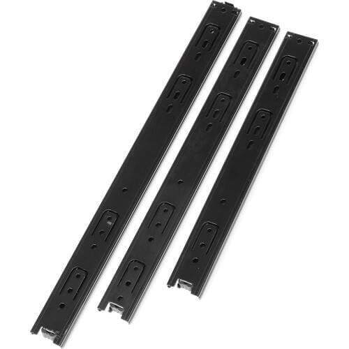 11/13/15inches Drawer Slides Full Extension Side Mount Runner 3 Section Soft Close Ball Bearing Damping Buffer Cabinet Rails