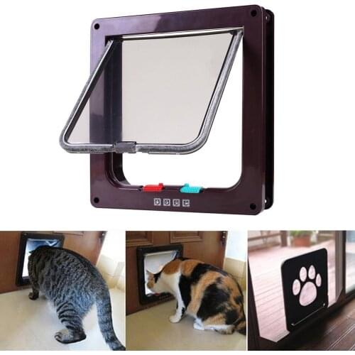 Small Animals Puppy Tunnel Kitten Free Security Access Plastic Flap Door Enter Door Small Gate Flap Pet Supplies