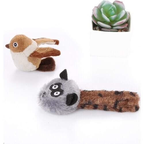 2019 new Cat Toys Pet Kittens Cute Small Bear Rabbit Plush Toy Containing Catnip Scratch-resistant Funny Doll for Cats