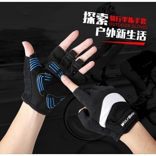 Outdoor sports gloves fitness climbing mountaineering breathable non-slip wrist gloves half finger riding tactical gloves